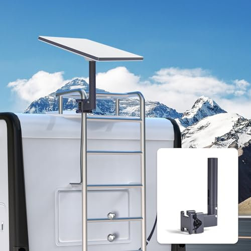EDUP Stalink Mini Long Pole Mount, Starlink Mini RV Ladder Mount, Starlink Pole Mount Kit with Pipe Adapter, Extension Pipes, Tools, Load-Bearing 200lbs, Installation Range 0.8-1.97in”