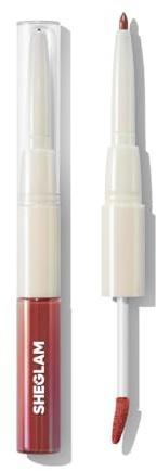 SHEGLAM 2-In-1 Lip Rules Liner & Gloss Pen Long Lasting Plumping Perfect Lip Combo Makeup Set-Judgey Much