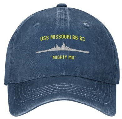 Herren Dame Cowboy Kappe USS Missouri Bb 63 Trucker Kappe Verstellbar Freizeitmütze Atmungsaktiv Trucker-Mütze Für Unisex Radfahren Reisen