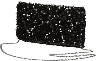 Vera Mont Damen Clutch-Tasche mit Pailletten ACC, Schwarz/Schwarz