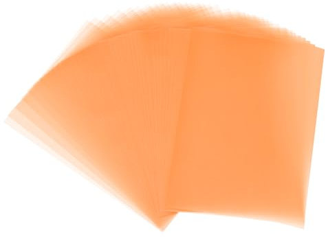 PATIKIL 30 Blätter Pergamentpapier 4x6, Pergamentpapier bedruckbar Transparentpapier 100GSM für Einladungsdruck, Orange