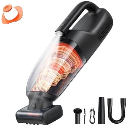 XFYESL Car Vacuum Wireless Car Vacuum Cleaner For Pet Hair Motorized Roller Brush Cordless Portable Auto Vehicle Vacuum portable cleaning machine