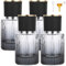 Segus Refillable Perfume Bottle, 4 Pcs 30ml Travel Spray Bottle, Empty Perfume Dispenser in Glass, Fragrance Atomiser for Men and Women (Gradient Black)