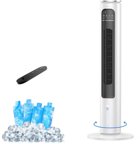 Ventless Portable Air Conditioners, 1200ML Water Tank & 4 Ice Boxes, Easy To Clean, Portable Tower Fan For HomeOffice, Kitchen, LivingRoom06
