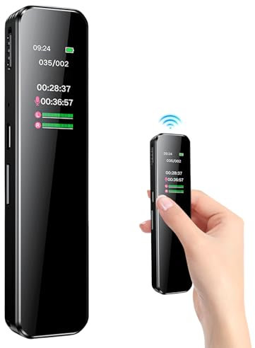 Mini grabadora de voz digital de 64 GB con reducción de ruido, dictáfono digital, grabadora de audio con reproducción para conferencias, cursos