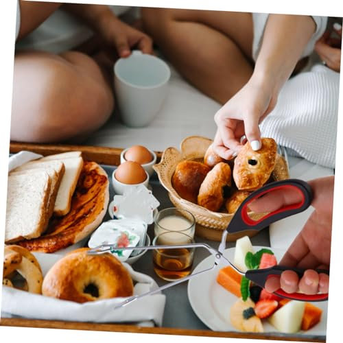 TOYANDONA 3stücke Lebensmittelzangen Aus Grillzangen Mit Klemmen Für Brot Pasta Salat Obst Für Küche Party Täglichen Gebrauch