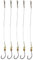 amo da pesca 5 pezzi fili for capo da pesca filo in acciaio inossidabile anti-morso capo for impianti di pesca ganci linea strumento for attrezzatura accessori for pesci ami per pesca a mosca(24#)