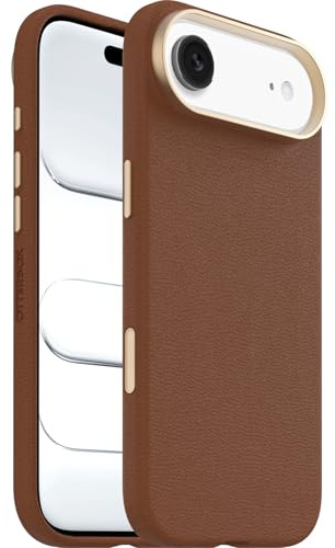 OtterBox Symmetry Cactus Leather MagSafe Case for iPhone Air, Brown | Shockproof, Drop-Proof, Protective Thin Case, 3x Tested to Military Standard