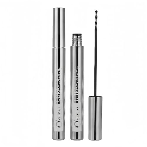 Schwarze Wimperntusche/Mascara mit kleiner Bürste für untere/feine Wimpern, Voluminös, Abriebfest, Verwischsicher & Wasserfest, Natürlicher Look