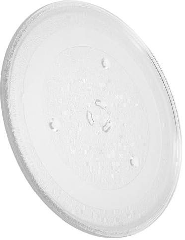 Sosoport Heat-Resistant Glass Microwave Turntable Plate Replacement Tray Compatible with Samsung Ovens Transparent Clean Microwave Dish for Even Cooking and Use