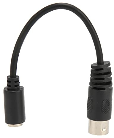 Cocoarm Cable Adaptador de Teclado, Material de PVC, Diseño Compacto, DIN 5 Pines Macho a Mini DIN 6 Pines Hembra para Usuario de Consola