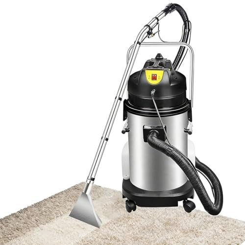 Industrial Carpet Cleaner - 3-in-1 Steam Cleaner with 60L Capacity, Spraying Suction, and 6 Suction Heads for Large Area Cleaning