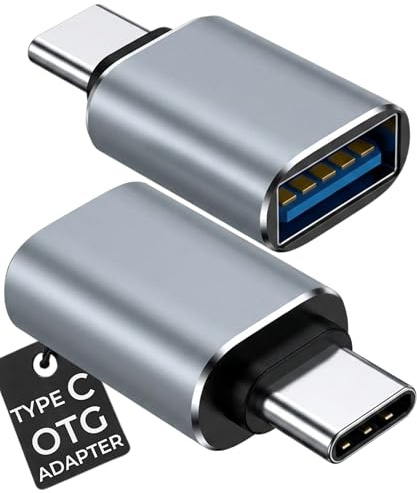 Electoys USB C to USB Adaptor - OTG Adapter Type C - Universal USB C to USB A 3.0 Adaptor - Compatible With Thunderbolt iPhone 17 16 15 Pro Max Samsung S26 S25 S24 MacBook - Pack of 2