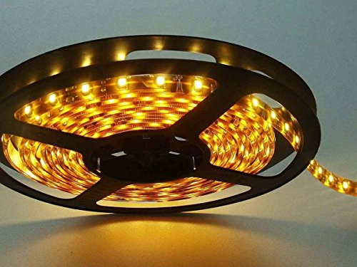 TEMPO DI SALDI Striscia A Led Luce Calda (Giallo), Smd 5050-1M Bobina Strip Adesiva Da 5 Metri 300 Led