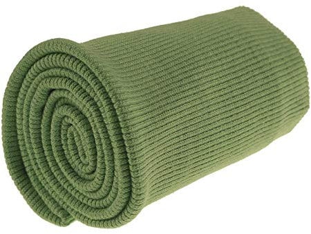 Bündchen Strickbündchen 16x80cm Bündchenstoff Baumwolle elastisch gerippt, Farbwahl, Farbe:khaki