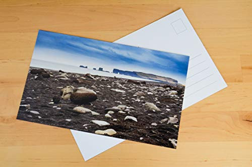 Island schwarzer Strand Landschaft Felsen Postkarten XXL Panorama