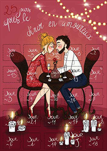Adventskalender Paar 25 Tage nach einem Dinner als Liebesgeschenk für Paare