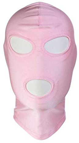 Kopfmaske Augenmaske sm Sex Erotik Bondage Fetisch mit Öffnungen für Mund und Augen Sex Spielzeug Fesseln Für Anfänger Paare,Damen Herren Elastisches Tuch,Pink (Style-C)