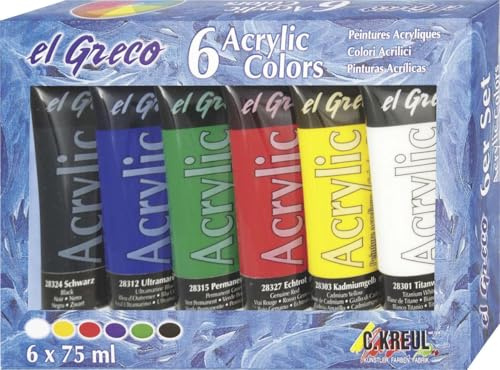 Kreul EL Greco Acrylic Set 6 x 75 ml Tuben Künstlerfarben