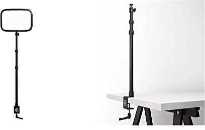 Elgato Key Light, Professional Studio LED Panel with 2800 lumens, Colour Adjustable, App-Enabled, for PC and Mac & Multi Mount (ausfahrbar bis 125 cm, zentrales Kugelgelenk, 1/4 Zoll Gewinde) schwarz