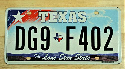 Nummernschild mit Texas The Lone Star State Dg9F402 Nummernschild Auto #1790, 15,2 x 30,5 cm