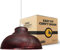 LEDSone Moderner, industrieller, einfach zu montierender, geschwungener Lampenschirm aus Metall für Wand- und Tischlampen-Hängeanhänger mit kostenloser Reduzierplatte (Rustic Red)