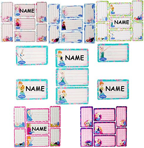 alles-meine.de GmbH 70 STK. Sticker z.B. für Hefte/Geschenke - die Eiskönigin - Frozen - Heftetiketten/Heftaufkleber Buchaufkleber - Etiketten Aufkleber Namenssticker - v..