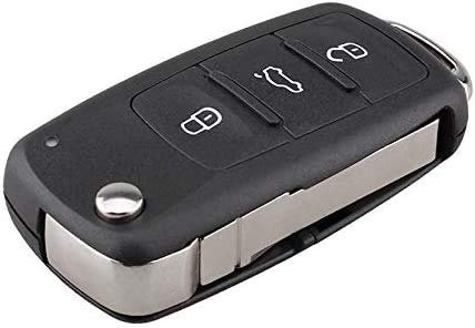 New Replacement 3 Buttons Folding Remote Flip Key Fob Shell Case Compatible For VW Golf Bora Polo Touran Sharan Leon Octavia Ibiza Toledo A87
