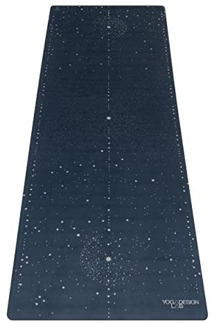 Yoga Design Lab Reise Yogamatte 1,5mm | Dünn, rutschfest, Faltbar, Leicht, Matte/Handtuch, Waschmaschinenfest | mit Tragegurt (Celestial, 1.5mm)