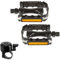 VP Components Fahrradpedale Pedale mit Reflektor CrMo-Achse 1 Paar inkl. Fahrradklingel