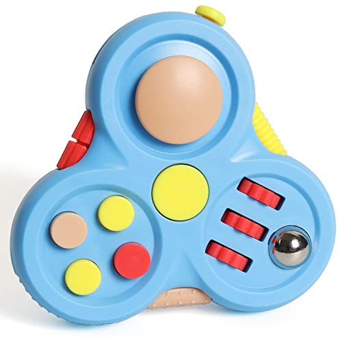 Fidget Pad Juguetes con 13 funciones para la ansiedad, controlador de estrés, cubo de dados para aliviar el estrés y la depresión, almohadilla para aliviar el estrés, TDAH, autismo niños y adultos