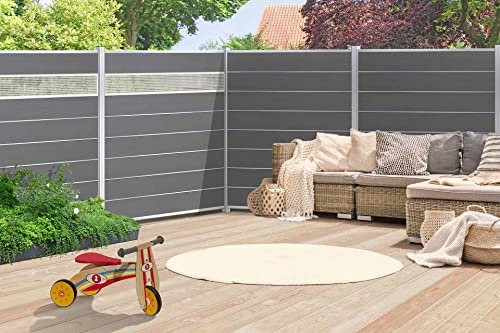 Gartenwelt Riegelsberger Lochblech silber für WPC Steckzaun 1 Stück