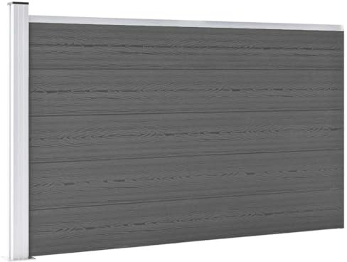 Gartenzaun WPC 175x105 cm Grau