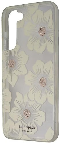 Kate Spade New York Defensive Hardshell Case for Wilma - Hollyhock Floral Clear/Cream with Stones/Cream Bumper (Verizon)