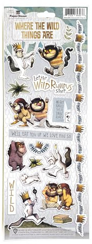Paper House Productions Aufkleber Where The Wild Things are Cardstock, 6 Stück