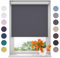 Radeco® Verdunkelungsrollo 40 x 190 cm grau, Größen von 40 bis 240 Breite, ohne Bohren möglich, Rollo wandmontage, Rollo 40 cm breit, Fenster rollos für innen, rollos für Fenster