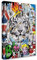 Tucocoo Tiger-Graffiti-Bilder, bunte Straßen-Pop-Art-Gemälde, Banksy-Leinwand, abstraktes modernes Kunstwerk, Heimdekoration für Wohnzimmer, Schlafzimmer, Büro, gerahmt, 60 x 90 cm, 1 Stück