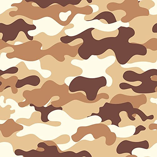 wandmotiv24 Fototapete Flecktarn Camouflage Wüste, 400 x 280 cm - selbstklebende Strukturtapete, Wanddeko, Wandbild, Wandtapete, Army Militär Beige M6359