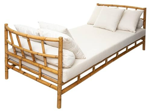 Atmosphera - Bett Bali aus Rattan 220x90 cm - Kastanienbraun