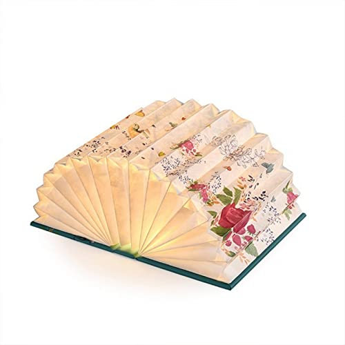 lámpara de mesa Lámpara plegable de ventilador Flower creativo Pantalla de mar Lámpara de órgano de la lámpara de órgano USB Lámpara de mesa recargable Regalo creativo Decoración de la oficina for el