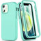 Hensinple Für iPhone 12 Mini Hülle - 360 Grad Rundumschutz Mit Eingebautem 9H Displayschutz, Stoßfest Schutzhülle Bumper Case Cover - Grün