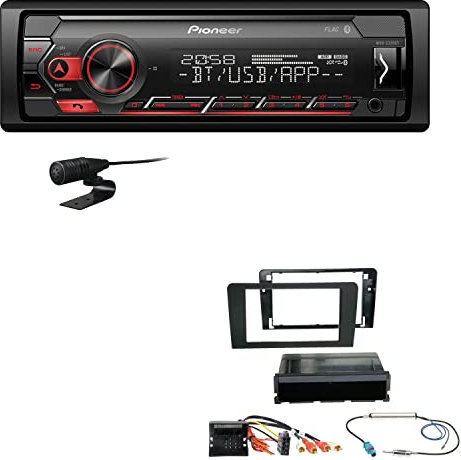 Pioneer MVH-S320BT 1-DIN Bluetooth Autoradio USB FLAC Spotify mit Einbauset passend für Audi A3 2003-2012 schwarz vollaktiv Bose