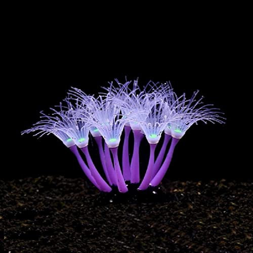 Corail artificiel lumineux en silicone pour aquarium, terrarium phosphorescent, faux corail ornement plante