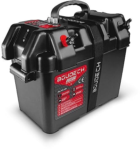 BOUDECH Kuzar Boîte de rangement étanche pour batteries jusqu'à 80 Ah