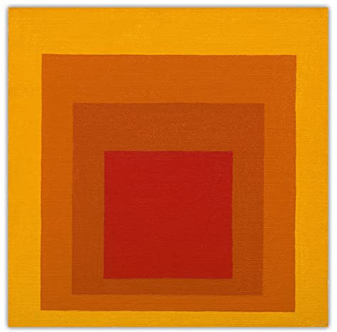 LVTFCO Josef Albers Poster Farbverlauf Quadratische Wandkunst Josef Albers druckt Josef Albers Malerei Leinwand Für Zuhause Wandkunst Dekor Bild 50x50cmx1 Kein Rahmen