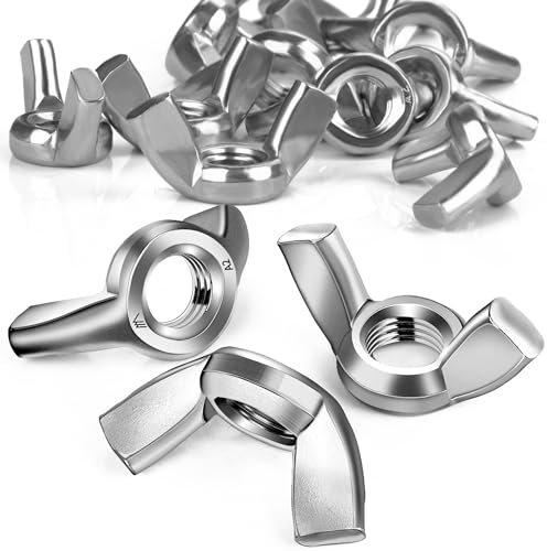 SWTYExt Flügelmutter M4, 20 Stück Flügelmuttern DIN 315 Schmetterlingsmutter Hochwertige A2 V2A Edelstahl Flügelmutter Metrische Rostfreie Wing Nut Heimwerker Flügelmutter für Anlagen DIY Tools