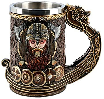 AidiOn Beer Mug Coffee Mug 3D Pirate Stainless Steel Cup Fathers Day Mug