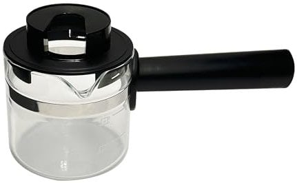 Espressozubehör für 4 Tassen, Espresso-Glas, Kaffeekanne, Ersatz für IMUSA, Hamilton Beach, Mr.Coffee, Breville, UNIVEN Espressomaschine, schwarzer Griff