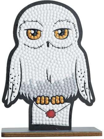 CRYSTAL ART - Set mit Diamant-Figuren – Manuelle Aktivität zum Basteln und Spaß – Erwachsene und Kinder – glitzernde Dekoration in verschiedenen Farben – Harry Potter – Hedwig
