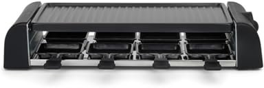 Livoo – Appareil à raclette DOC312 – 8 personnes, 1300W, plateau grill amovible, thermostat réglable, 42 * 23cm, 8 spatules et 8 caquelons inclus